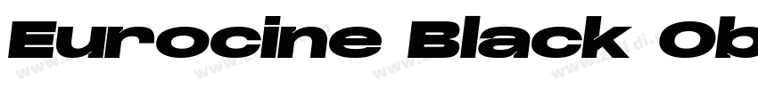 Eurocine Black Obliq字体转换